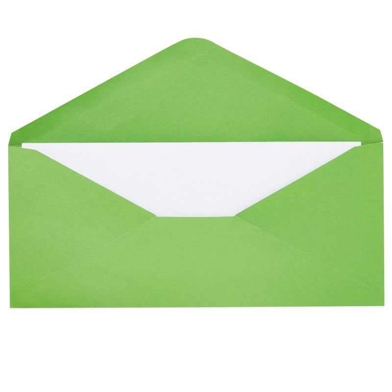 Sustainable Greetings Business Envelopes - 200 Pack, #10, Green, Gummed Seal - Colored Envelopes in Letter Size for Invitations, Weddings, Greeting Cards & Business Mailing - Image 4